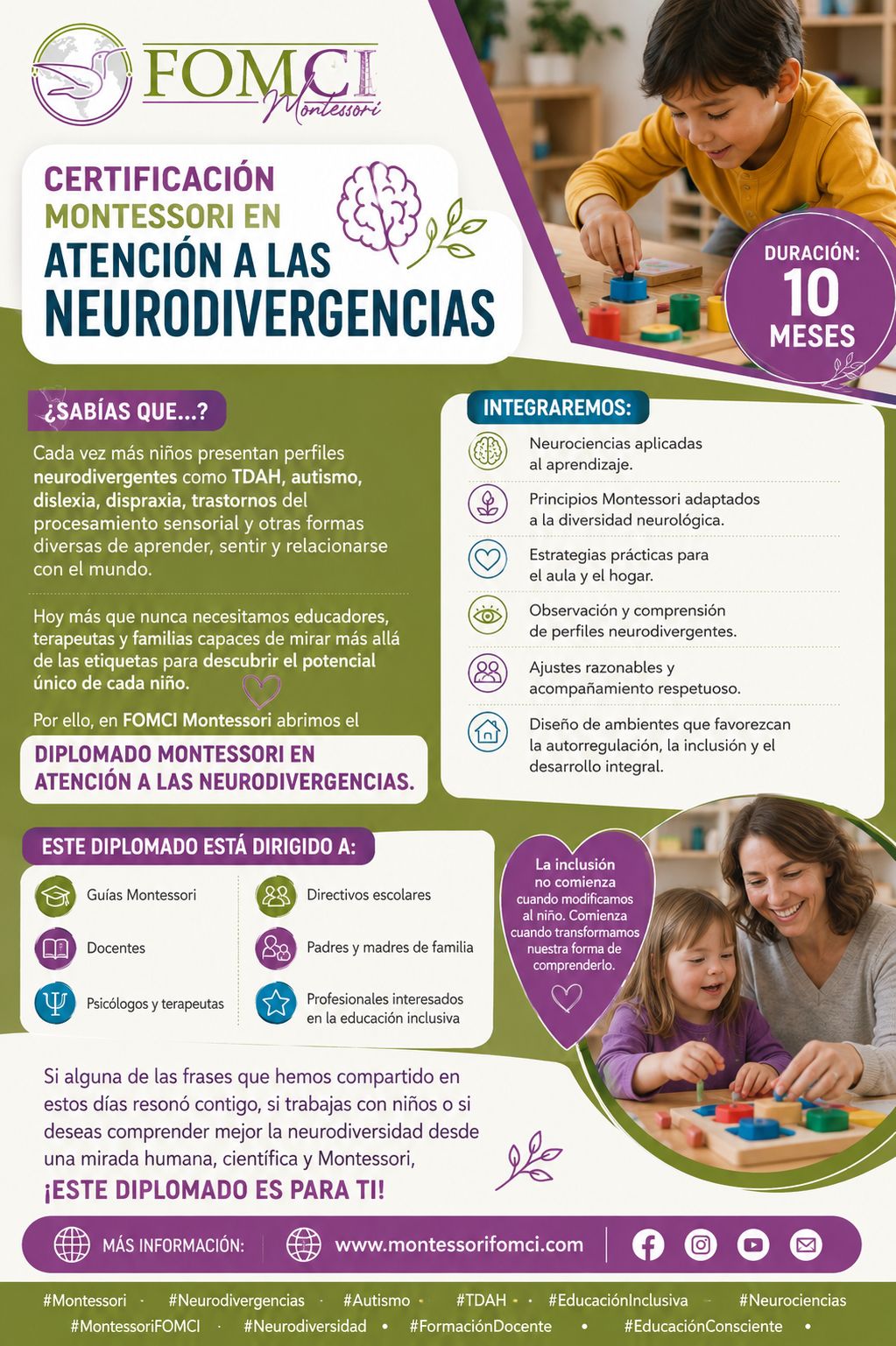 Certificación Montessori en Atención a las Neurodivergencias